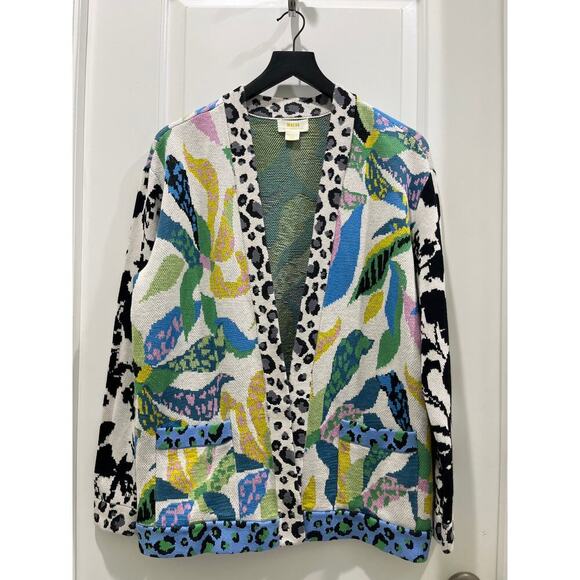 Anthropologie Maeve Multicolor Savannah Contrast Cardigan Sz XS - Picture 3 of 9